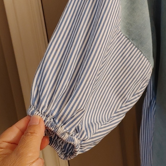 Free People Keegan High Low Denim Cotton Patchwork/Tunic Dress Size Small - Picture 6 of 13